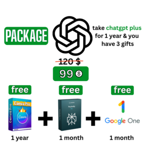 chatgpt plus annual package + 3 free gifts