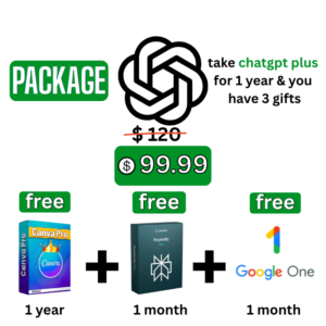 chatgpt plus annual package + 3 free gifts