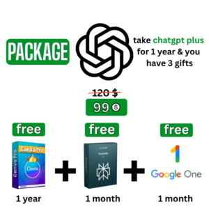 ChatGPT Plus Annual Package + 3 FREE Gifts